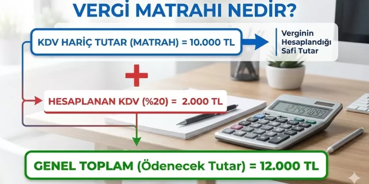 Vergi matrahı nedir hesaplama formülü ve fatura dökümü örneği