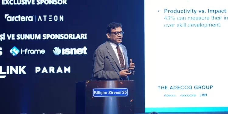 Bilişim Zirvesi 2025’te yapay zeka ve bulut teknolojileri konuşuldu. Adecco’ya göre yapay zeka günlük ortalama 110 dakika tasarruf sağlıyor.