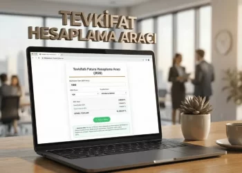 Kobitime 2026 Tevkifat Hesaplama Robotu arayüzü ve 12.423 TL sınır uyarısı mockup görüntüsü.