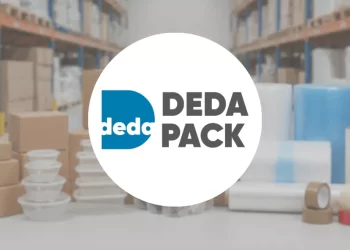 Deda Pack logolu burgu saplı kraft çanta ve baskılı kese kağıtları.