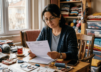 Esnaf vergi muafiyeti belgesi 2026 – evde el emeğiyle üretim yapan kadın