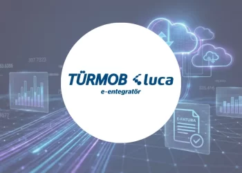 TÜRMOB Luca e-fatura giriş ekranı ve TÜRMOB logosu.