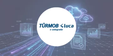 TÜRMOB Luca e-fatura giriş ekranı ve TÜRMOB logosu.