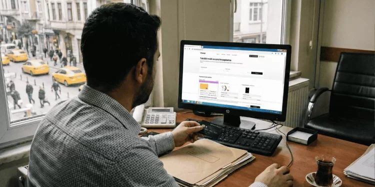 taksitli nakit avans hesaplayan genç girişimci