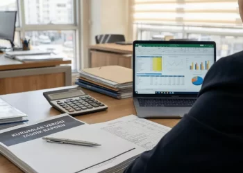 Yeminli Mali Müşavir tasdik raporu zorunluluğunu anlatan mühürlü belgeler ve finansal raporlar.