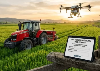 2026 yılı tarım makinaları hibe desteği kapsamında traktör ve zirai drone görseli.