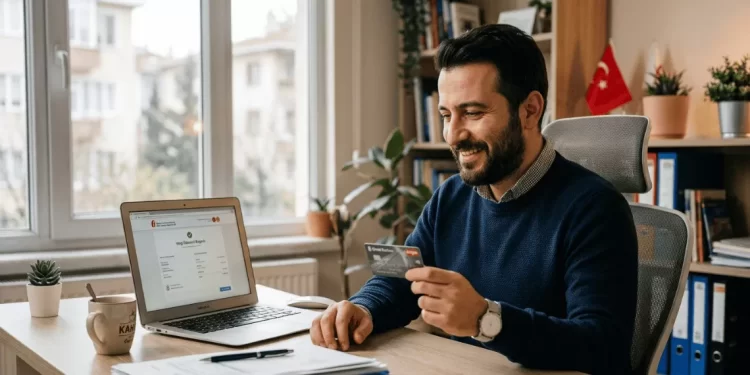 Girişimci kredi kartıyla online vergi ödemesi yaparken — 2026 GİB kredi kartı vergi ödeme limiti 5 milyon TL ve banka rehberi