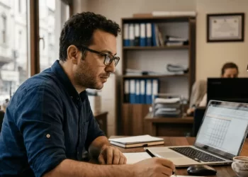 Muhasebeci bordro hesaplama yaparken — kümülatif vergi matrahı 2026 hesaplama ve dilimler rehberi