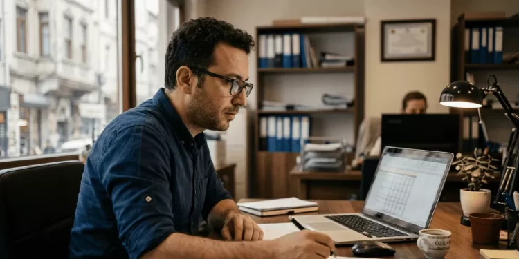 Muhasebeci bordro hesaplama yaparken — kümülatif vergi matrahı 2026 hesaplama ve dilimler rehberi