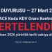 GİB duyurusu 27 Mart 2026 — NACE kodu KDV oran kontrolü ertelendi, 1 Nisan yürürlük tarihi askıya alındı