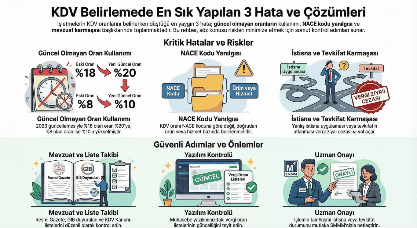 nace koduna göre kdv oranları belirlemede en sık yapılan 3 hata infografik
