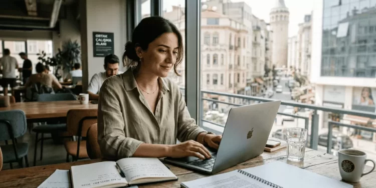 ENHANCER PRO girişimcilik hibe programı - genç girişimci iş planı üzerinde çalışıyor