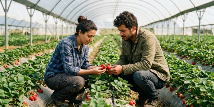 KOSGEB çilek yetiştiriciliği desteği 2026 — genç çiftçi sera çilek bahçesinde TKDK IPARD III hibe programı başvuru rehberi