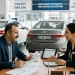 Şirket üzerine araç almak vergi indirimi 2026 - KOBİ sahibi araç showroomunda satış temsilcisiyle görüşüyor