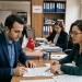Güvenli ödeme sistemi - alıcı ve satıcı noterde tapu işlemi yapıyor